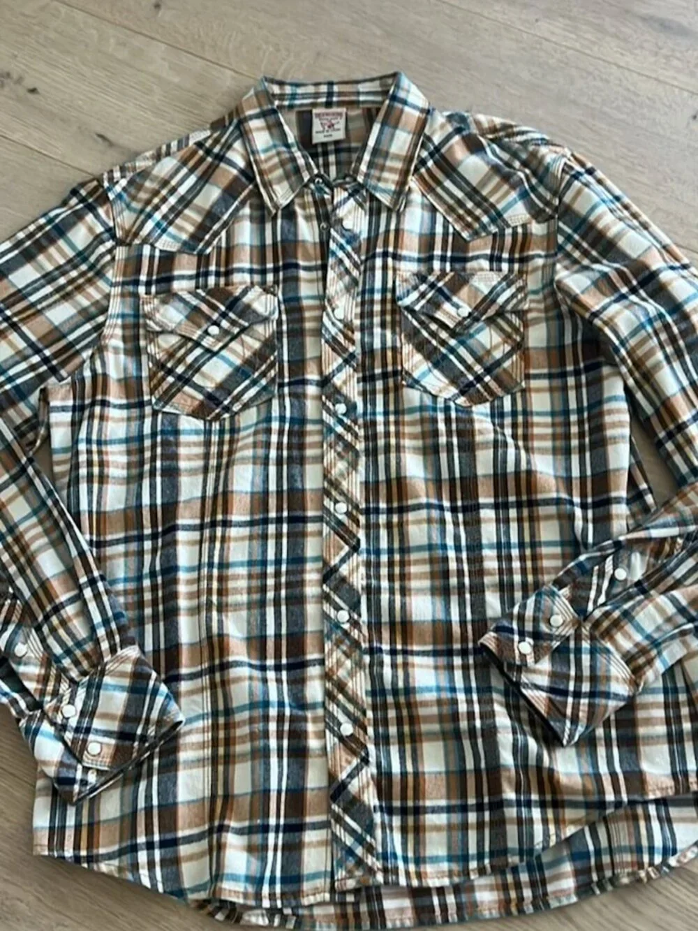True Religion Flannel Plaid Western Snap Men's Size XXXL Rodeo Country Western